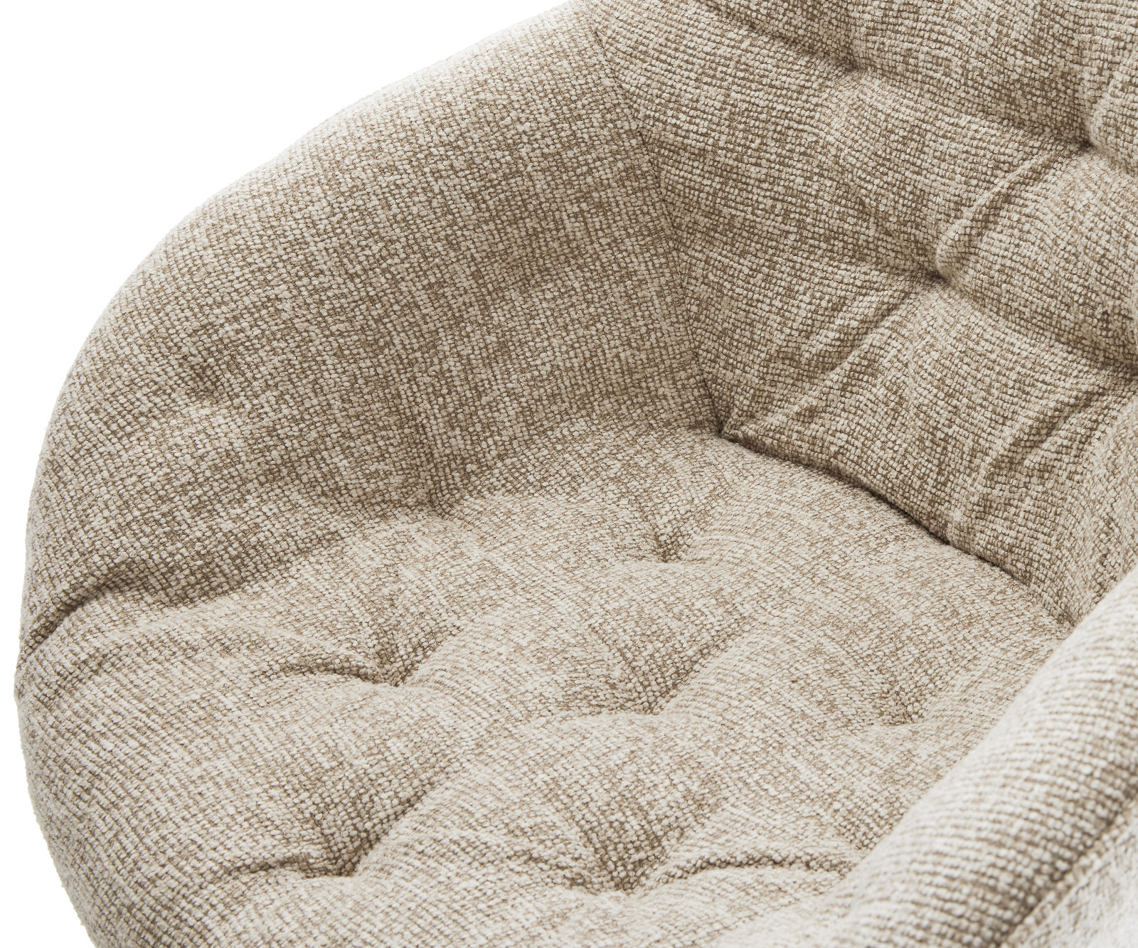 Jedálenská stolička Gaio-Flex tkanina mäkká béžová krížová podstava široká čierna 360° otočný hojdacia funkcia - Image 4