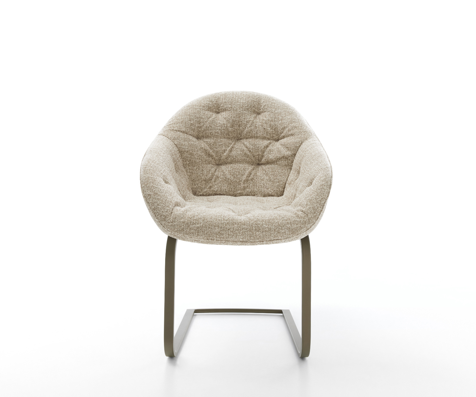 Konzolová jedálenská stolička Gaio-Flex tkanina mäkká béžová konzolová jedálenská stolička plochý efektový povrch titánová farba - Image 2