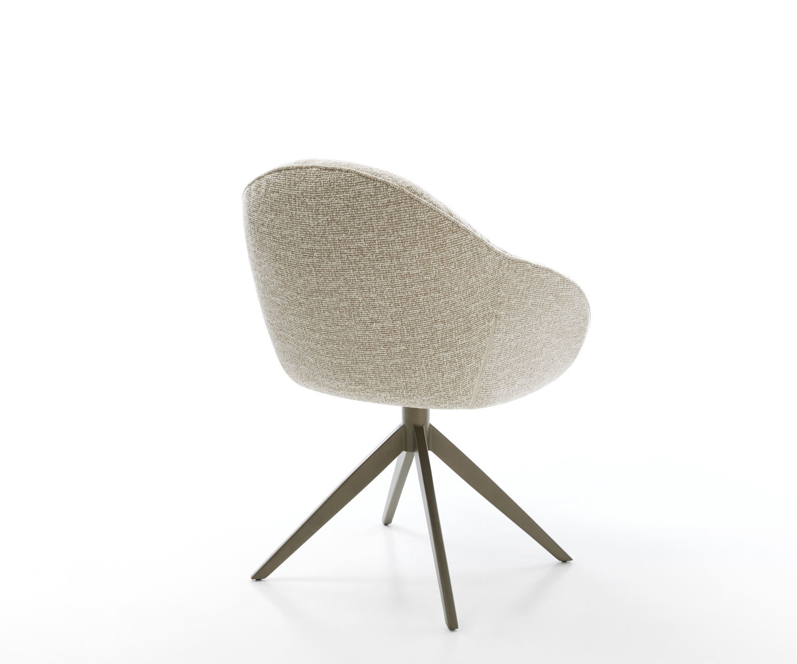 Jedálenská stolička Gaio-Flex tkanina mäkký béžová krížová podstava široká titánová farba 360° otočný hojdacia funkcia - Image 5