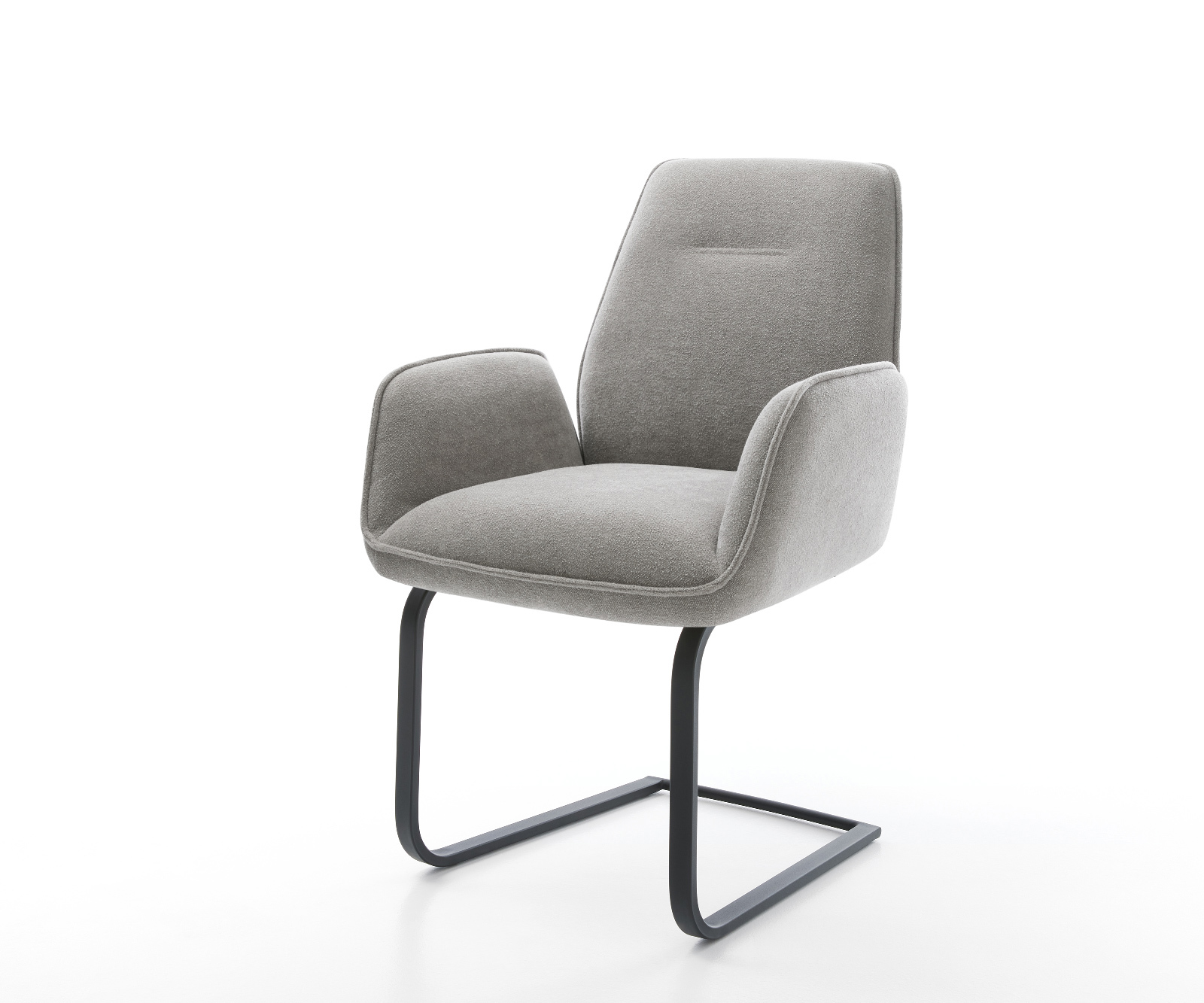 Konzolová podstava Zoa-Flex texturovaná látka mäkký sivá konzolová podstava plochý čierna vrecková pružina