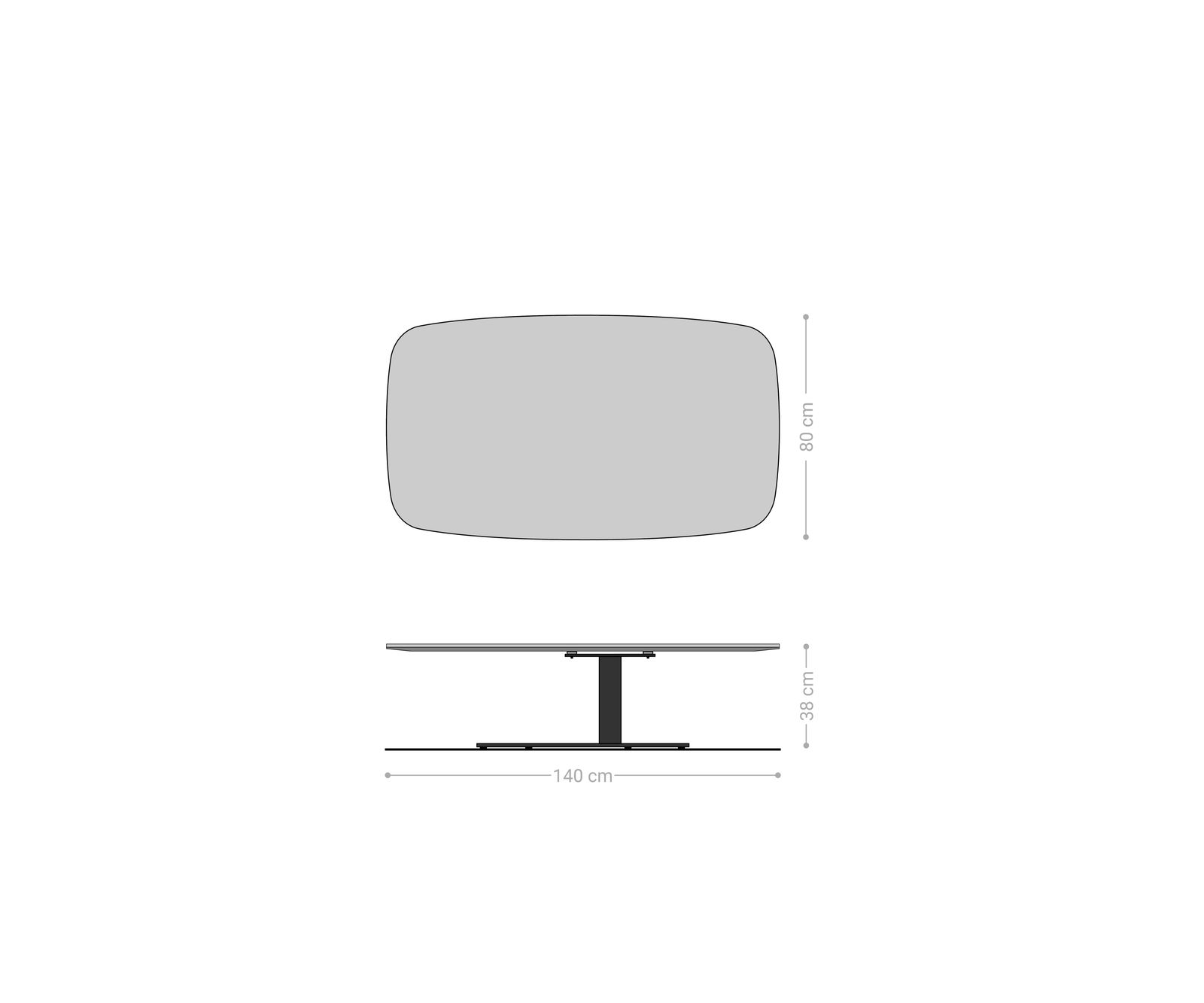 Konferenčný stolík Edge zaoblený 140x80 cm keramika Laminam® Emperador Extra Lucidato tmavohnedá Vibany nerezová oceľ kefovaná - Image 7