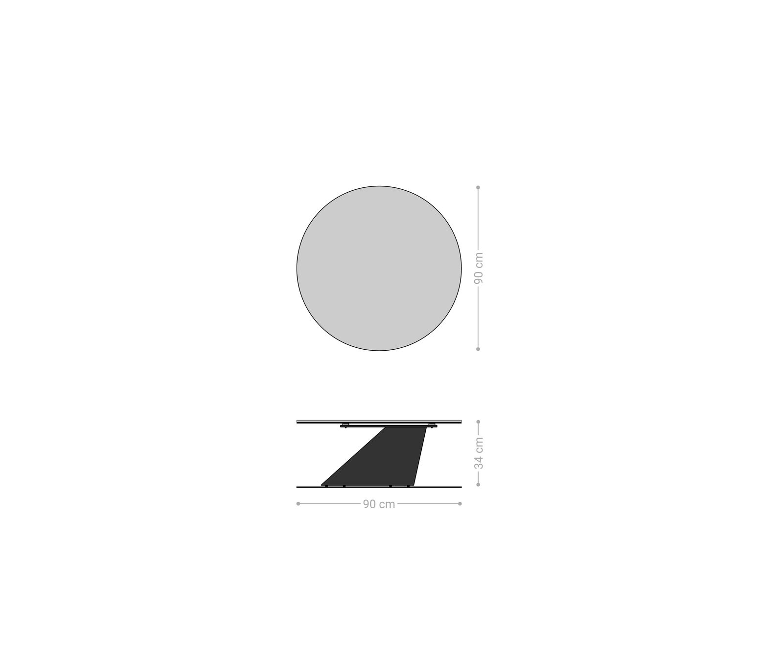 Konferenčný stolík Edge okrúhly 90x90 cm keramika Minas Melange Conis metalická zlatá - Image 7