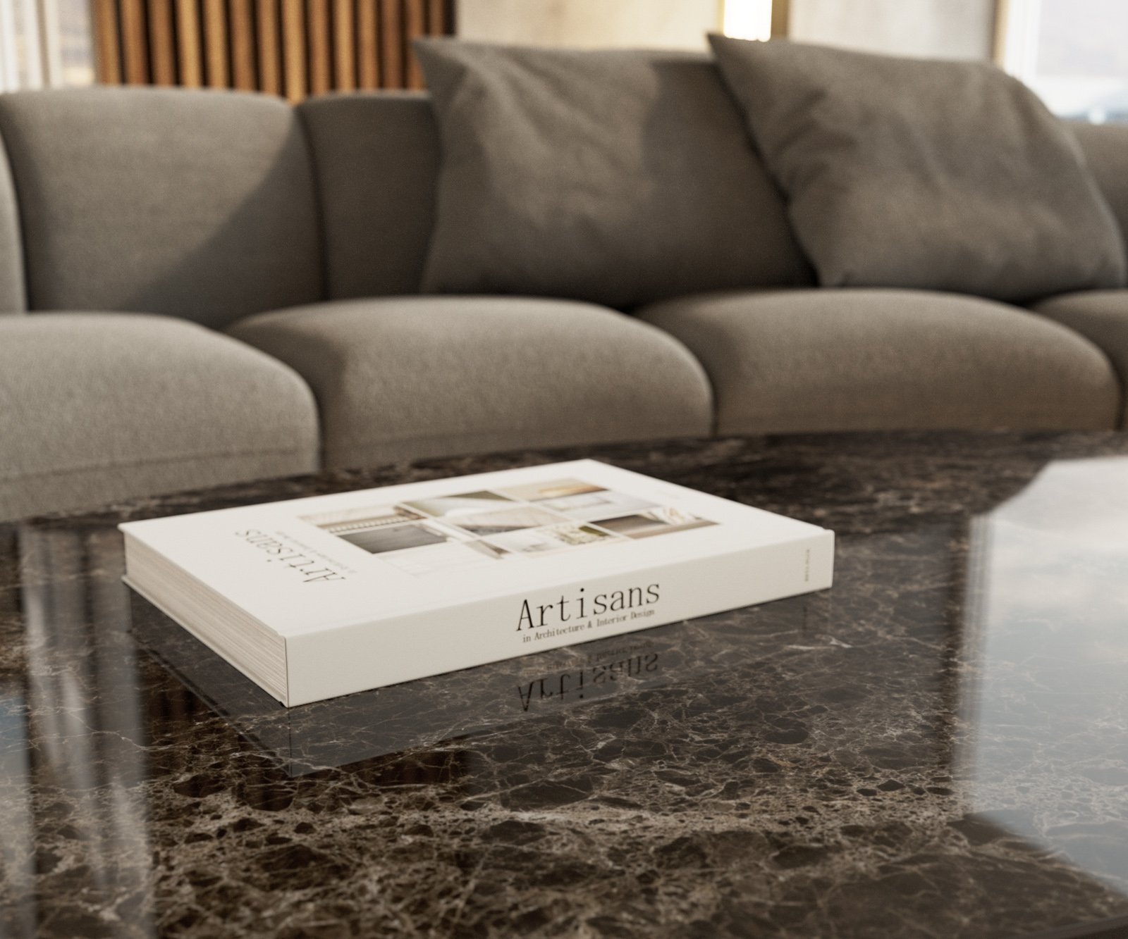 Konferenčný stolík Edge oválny 140x80 cm keramika Laminam® Emperador Extra Lucidato tmavohnedá Parabi nerezová oceľ kefovaná - Image 6