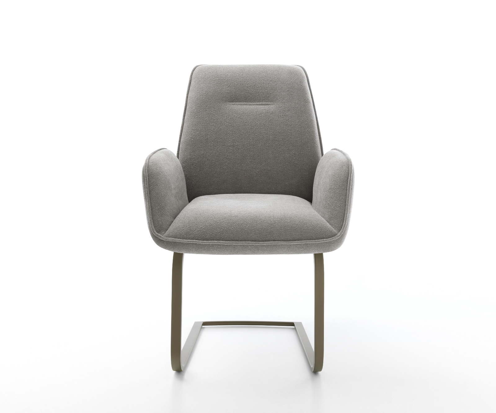 Konzolová jedálenská stolička Zoa-Flex štruktúrovaná látka mäkká sivá konzolová jedálenská stolička plochá titánová farba vrecková pružina - Image 2