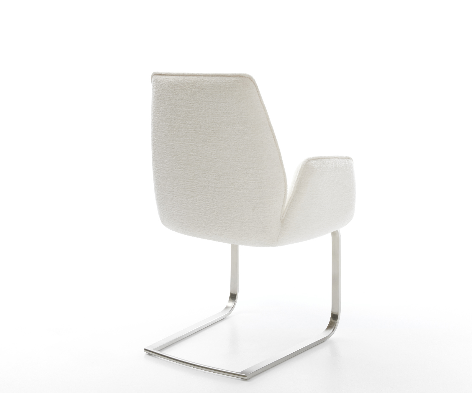 Jedálenská stolička Zoa-Flex bouclé mäkký béžová jedálenská stolička plochý nerezová oceľ vrecková pružina - Image 5