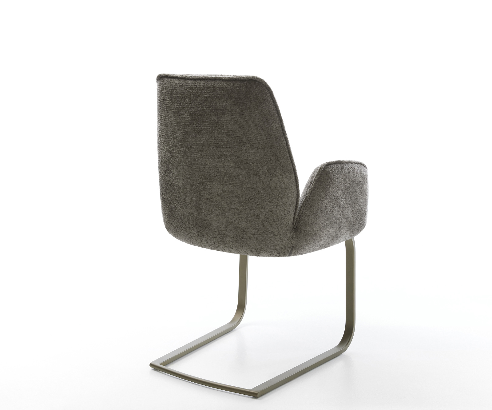 Jedálenská stolička Zoa-Flex bouclé mäkký tmavobéžová jedálenská stolička plochý titánová farba vrecková pružina - Image 5