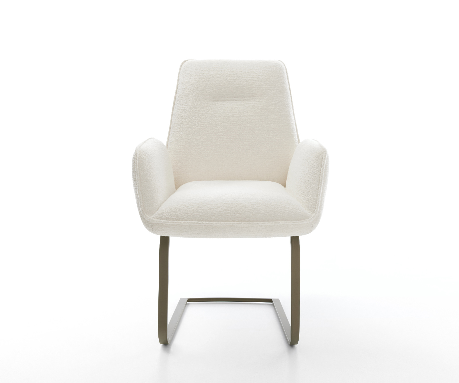 Jedálenská stolička Zoa-Flex bouclé mäkký béžová jedálenská stolička plochý titánová farba vrecková pružina - Image 2