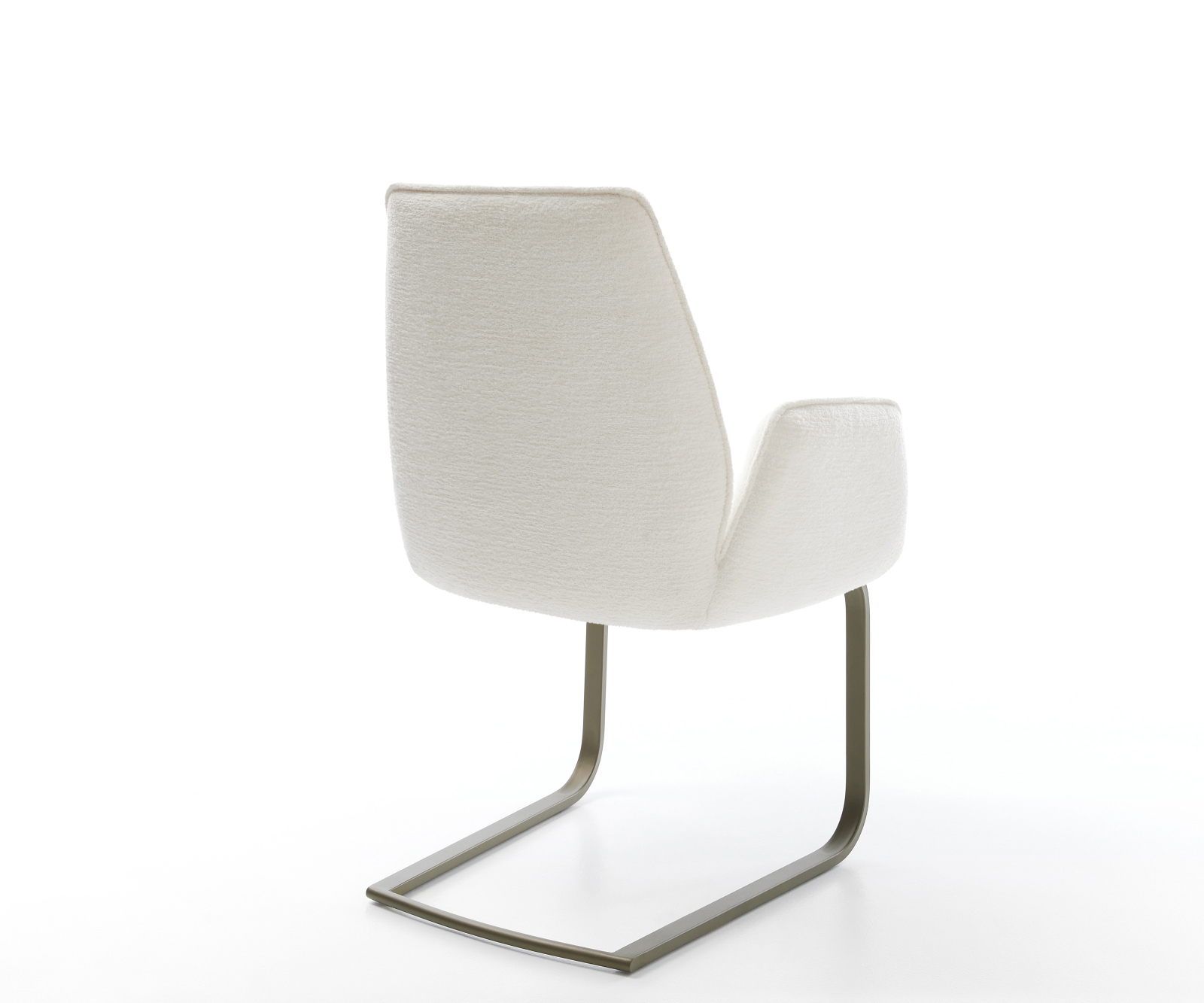 Jedálenská stolička Zoa-Flex bouclé mäkký béžová jedálenská stolička plochý titánová farba vrecková pružina - Image 5