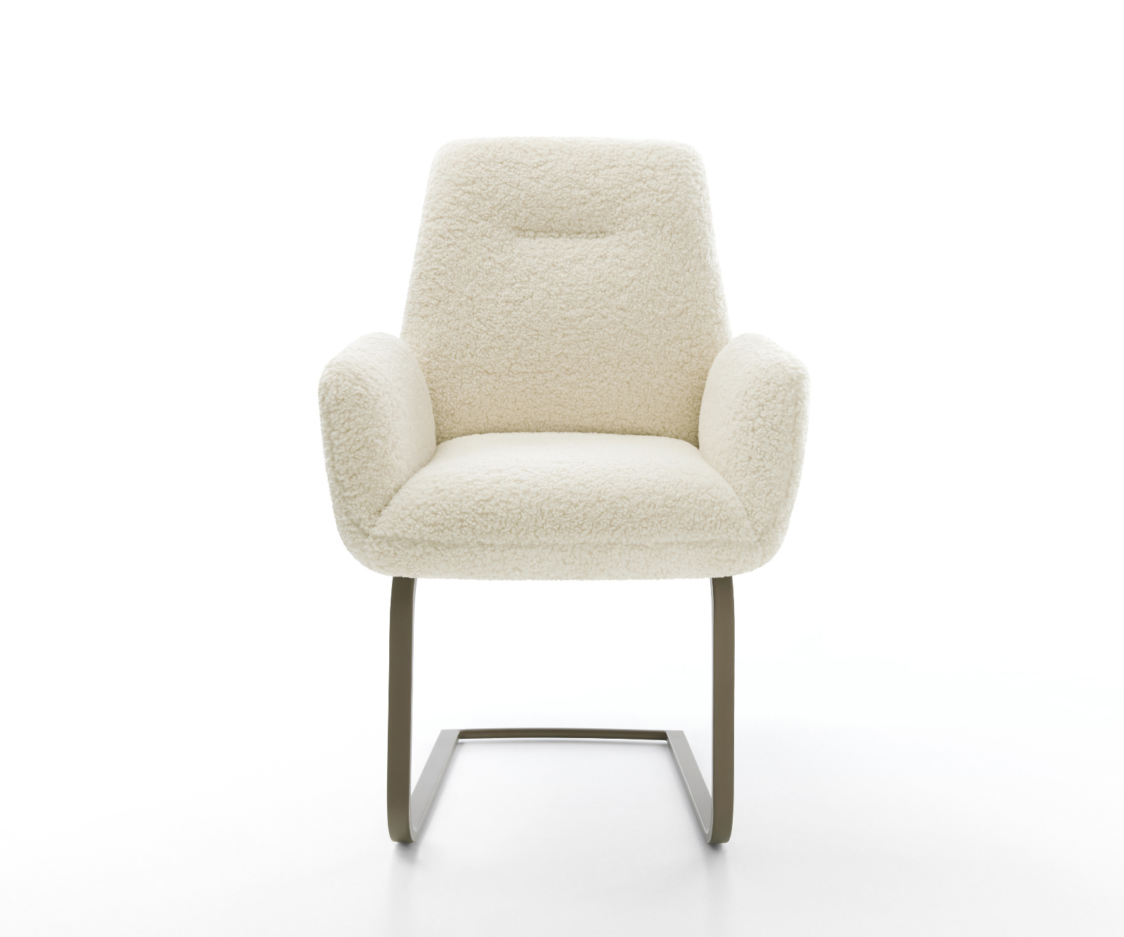 Jedálenská stolička Zoa-Flex teddy látka béžová jedálenská stolička plochý efektový povrch titán vrecková pružina - Image 2