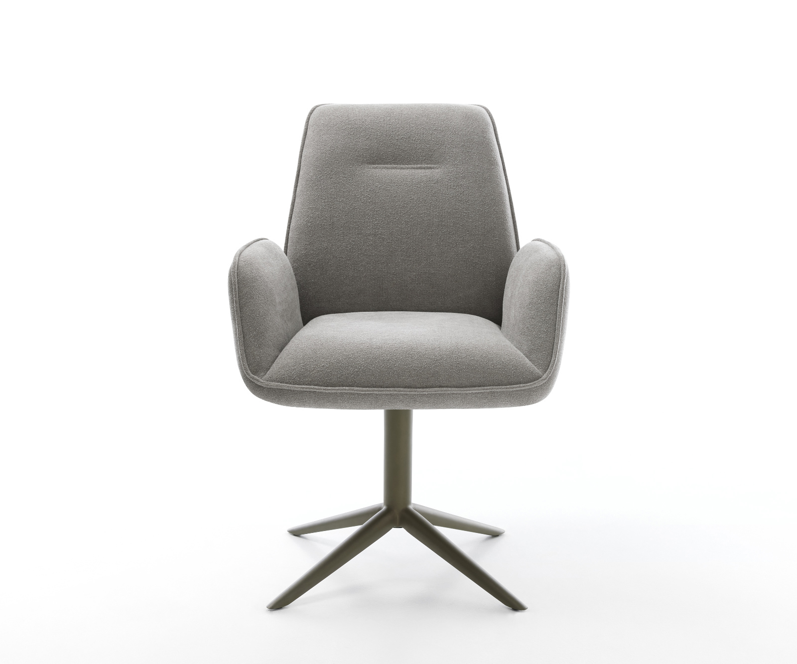 Jedálenská stolička Zoa-Flex texturovaná látka mäkký sivá krížová podstava titánová farba 360° otočný hojdacia funkcia vrecková pružina - Image 2