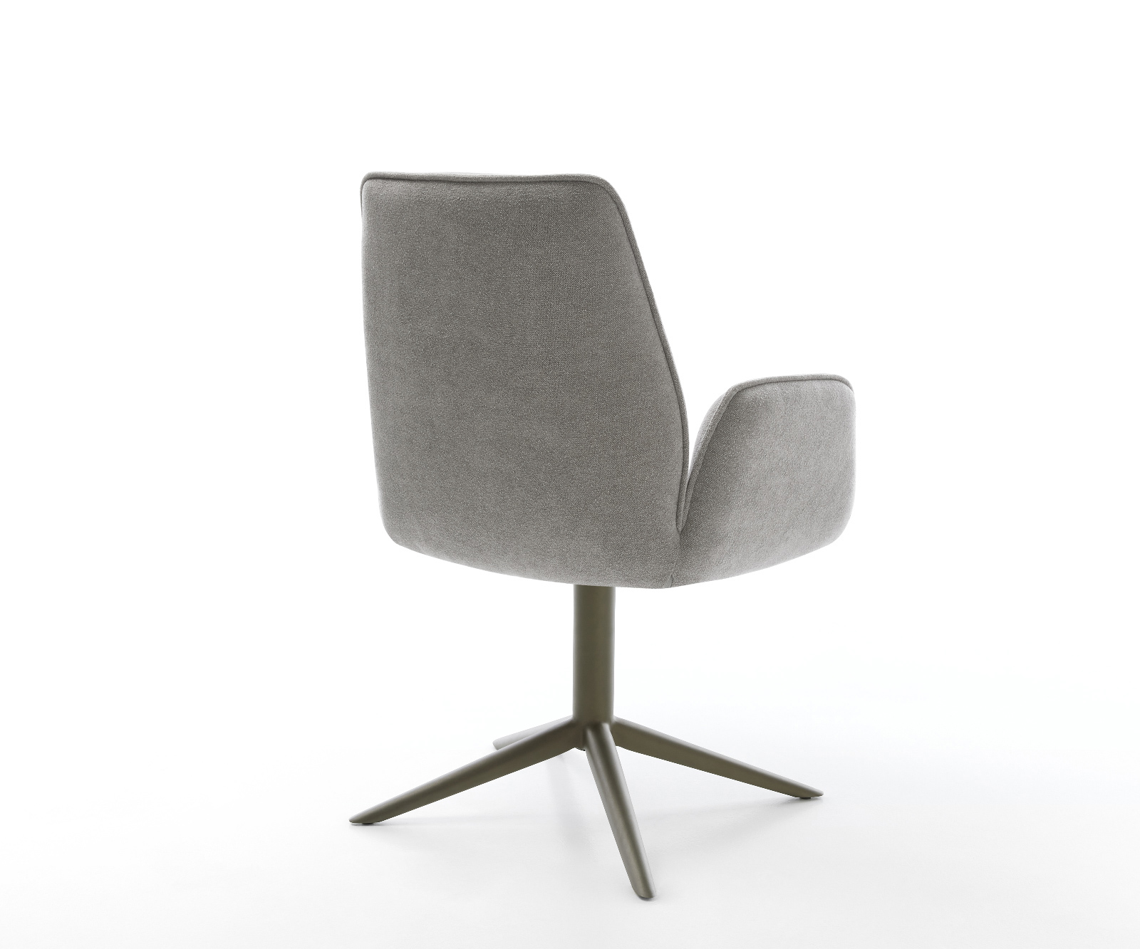 Jedálenská stolička Zoa-Flex texturovaná látka mäkký sivá krížová podstava titánová farba 360° otočný hojdacia funkcia vrecková pružina - Image 5