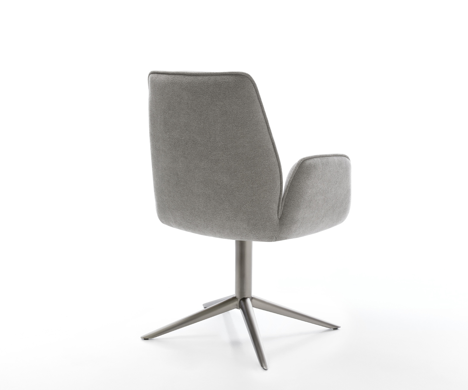 Jedálenská stolička Zoa-Flex texturovaná látka mäkký sivá krížová podstava grafitová 360° otočný hojdacia funkcia vrecková pružina - Image 5