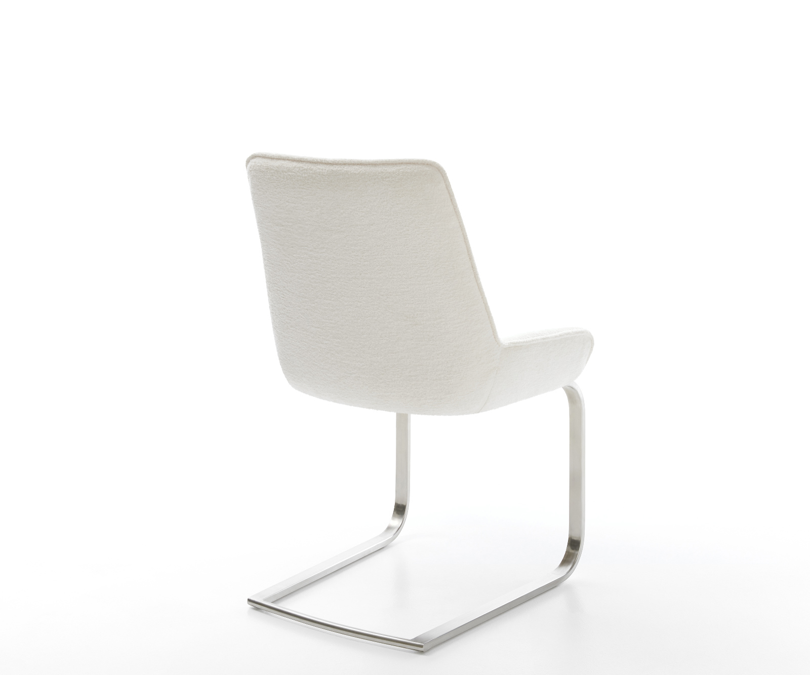 Konzolová jedálenská stolička Taimi-Flex bouclé mäkký béžová konzolová jedálenská stolička plochý nerezová oceľ - Image 5