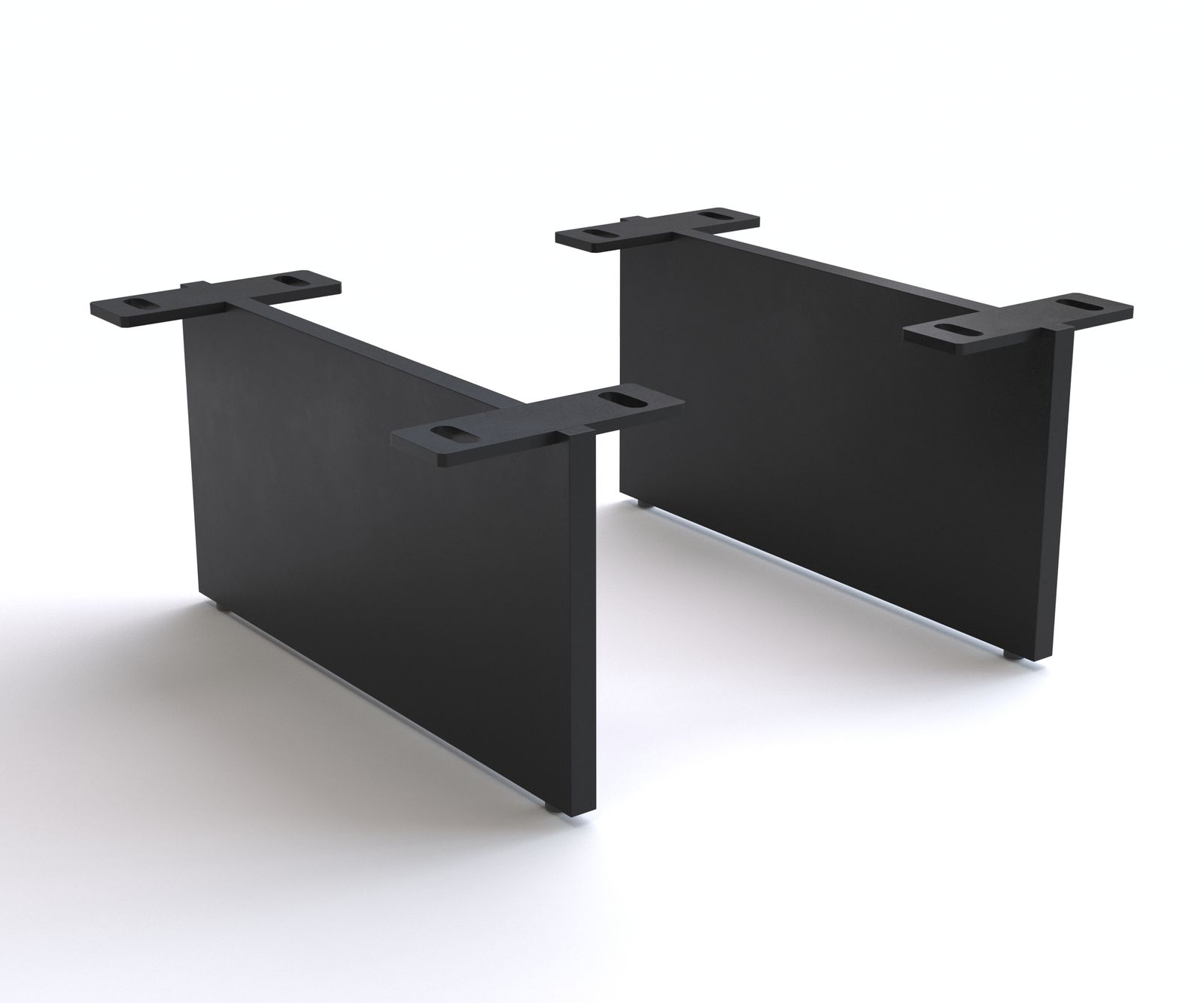 Podstava podstava v podobe závesu 15 cm kov čierna pre skrinky hĺbky 35 cm (2-dielna sada)