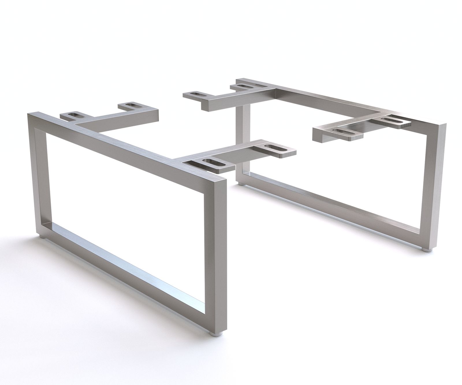 Podstava šikmá úzka 15 cm nerezová oceľ kefovaná pre skrine hĺbky 35 cm (2 ks)