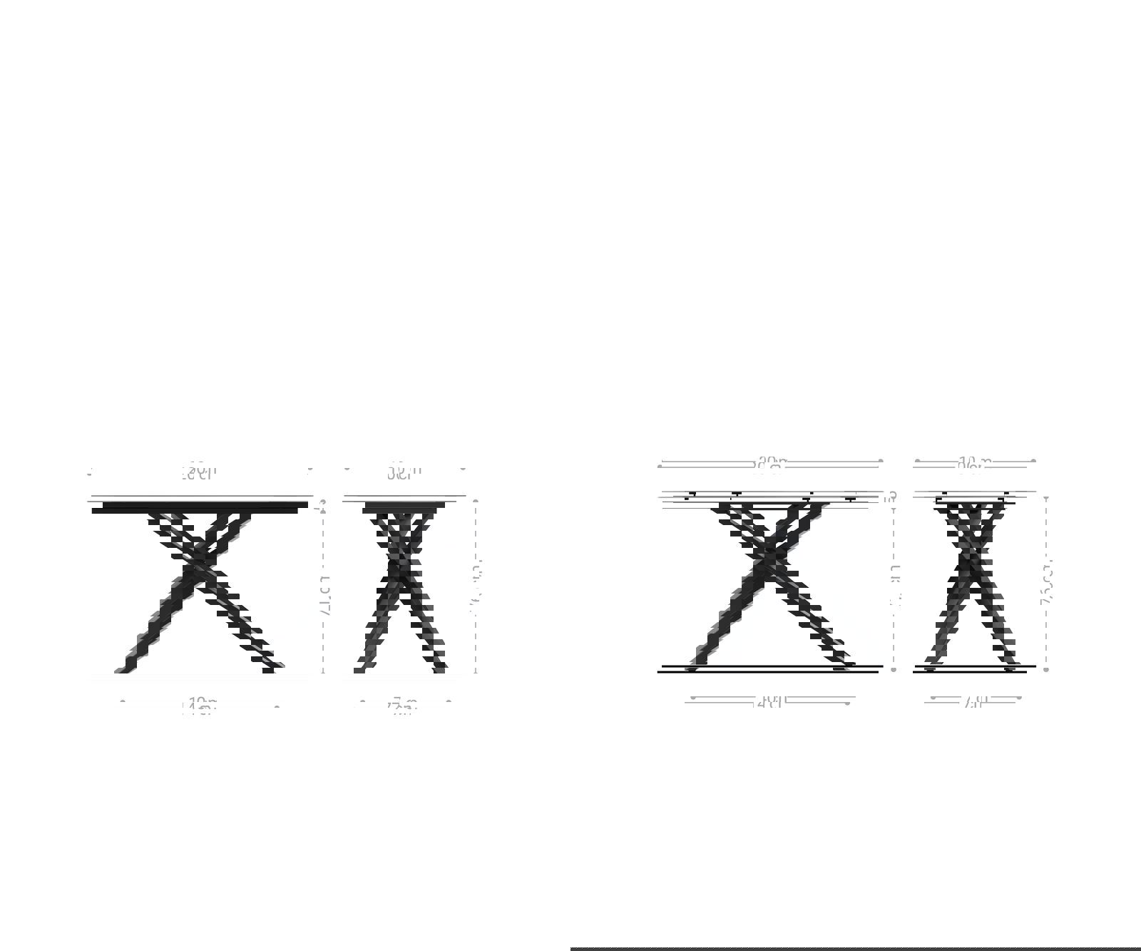 Jedálenský stôl Edge oválny 200x100 keramika Laminam® sabbia v dubovej farbe krížová podstava hranatý čierna - Image 7