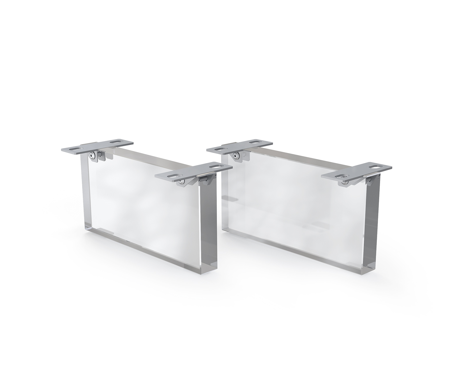 Podstava v podobe závesu 15 cm akryl pre skrinky s hĺbkou 35 cm 2-dielna sada