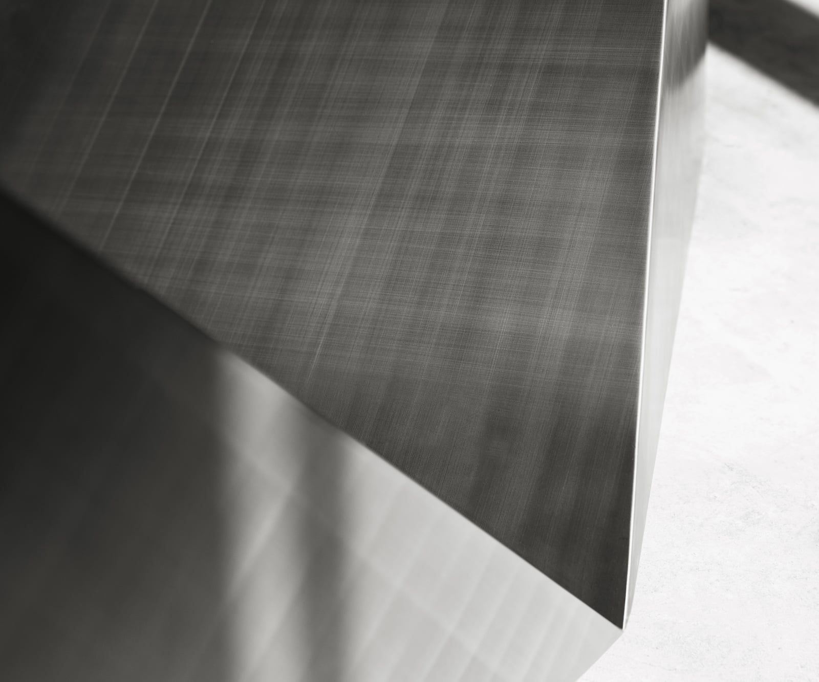 Jedálenský stôl Edge 300x100 keramika Laminam® Travertino Bianco krémovo bielo prisma metalická strieborná - Image 8