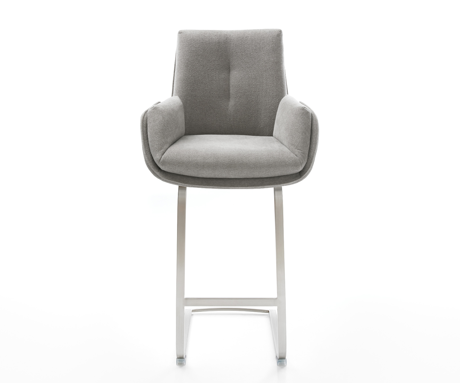 Barová stolička Clea-Flex texturovaná látka mäkký konzolová podstava plochá nerezová oceľ - Image 2