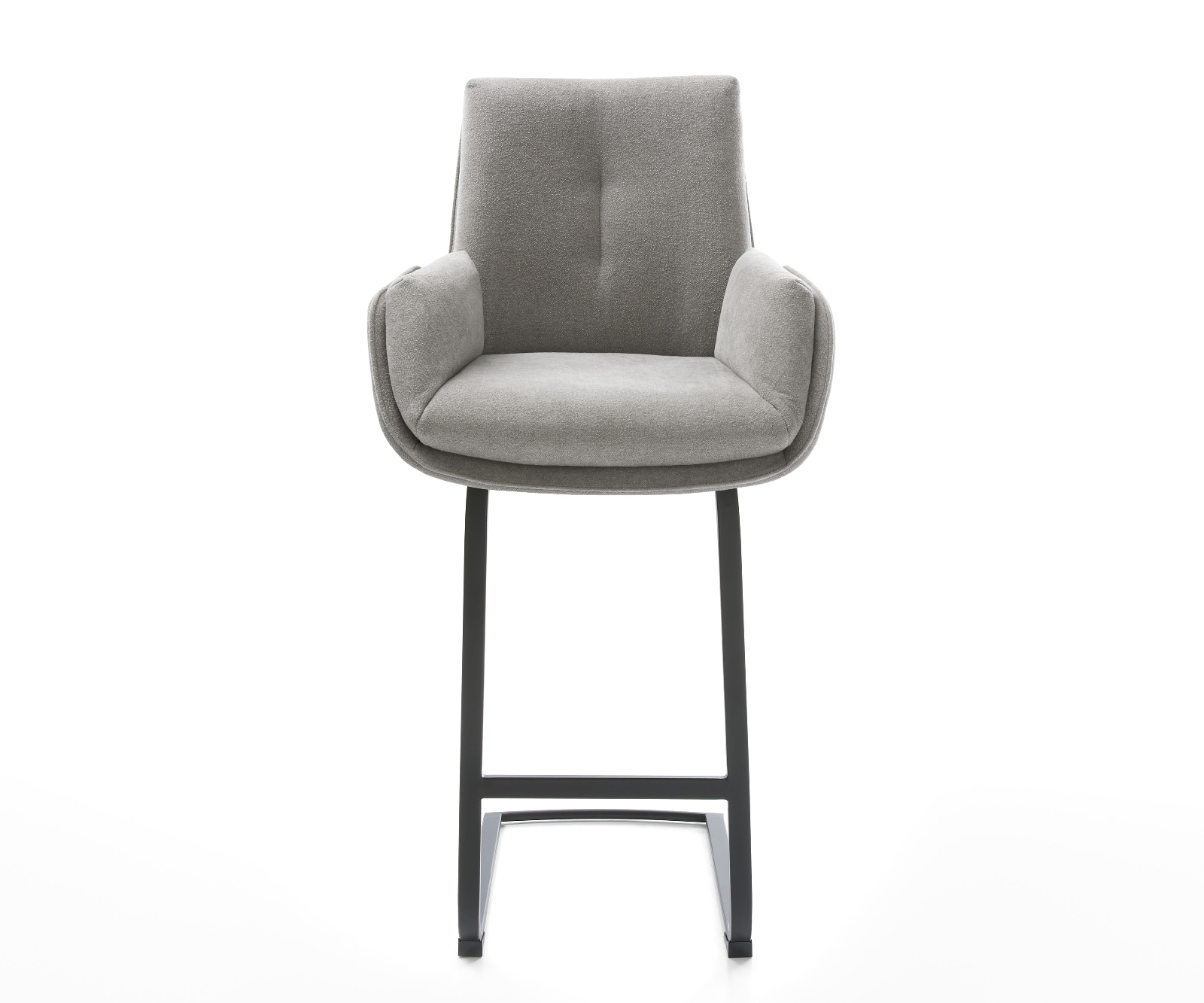 Barová stolička Clea-Flex texturovaná látka mäkký konzolová podstava plochý kov - Image 2