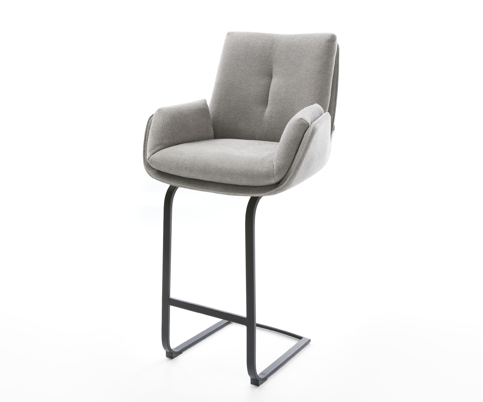 Barová stolička Clea-Flex texturovaná látka mäkký konzolová podstava plochý kov