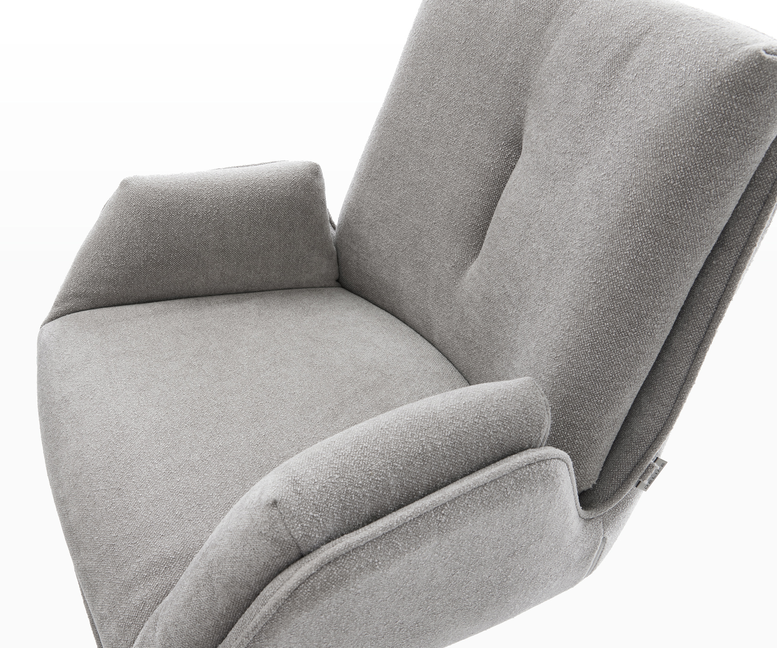 Barová stolička Clea-Flex texturovaná látka mäkký otočná podstava výškovo nastaviteľná nerezová oceľ otočný - Image 4