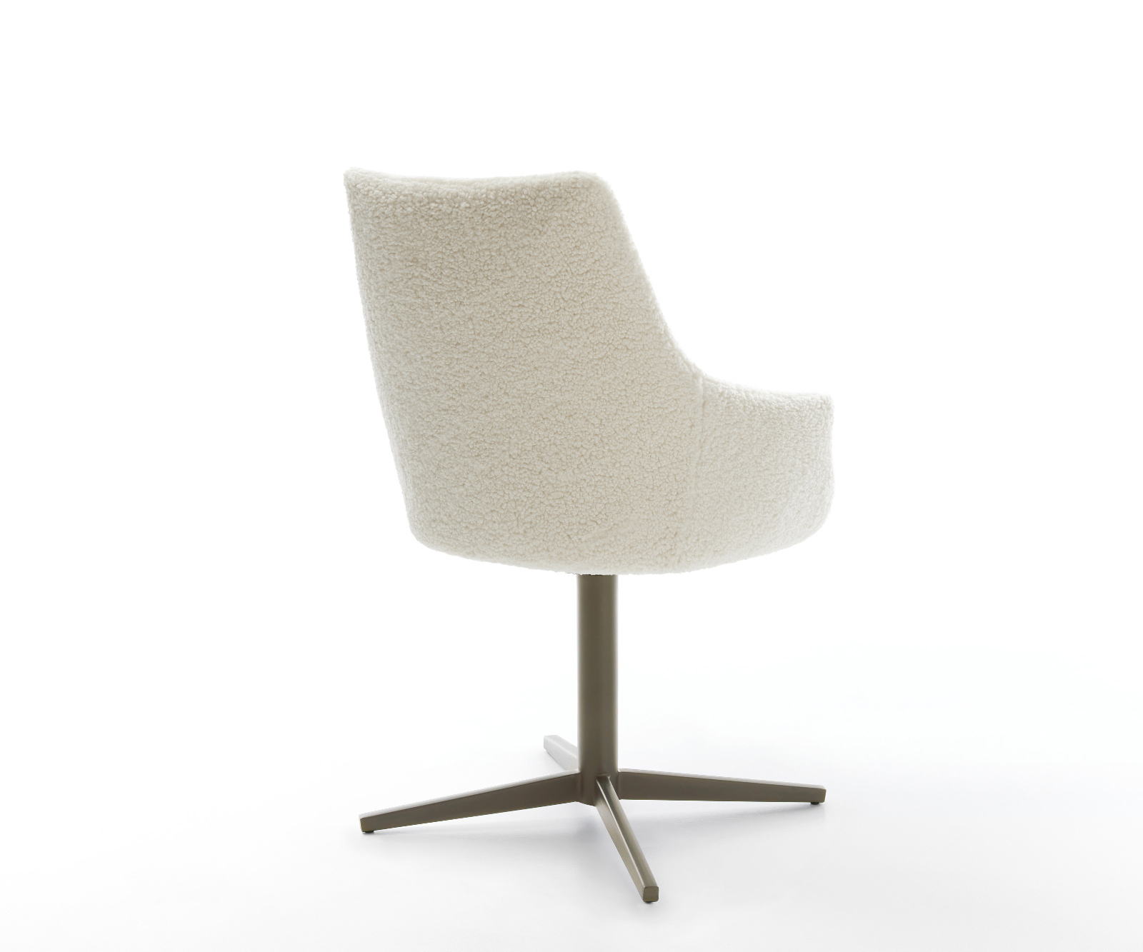 Jedálenská stolička Alja-Flex s opierkami teddy béžová podstava efektová titánová 360° otočná vrecková pružina - Image 5