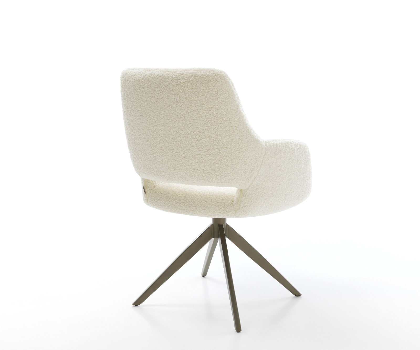 Jedálenská stolička Yago-Flex s opierkami teddy béžová krížová podstava široká titánová farba 360° otočný hojdacia funkcia vrecková pružina - Image 5