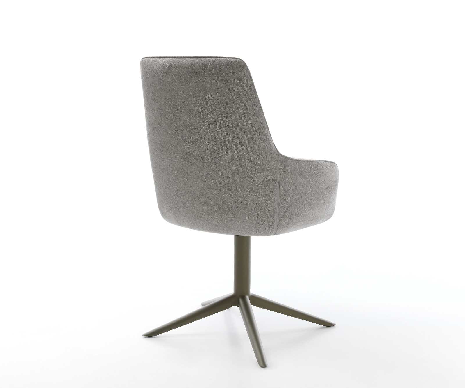 Jedálenská stolička Zelia-Flex s opierkami texturovaná látka mäkký sivá krížová podstava titánová farba 360° otočný kolískacia funkcia vrecková pružina - Image 5