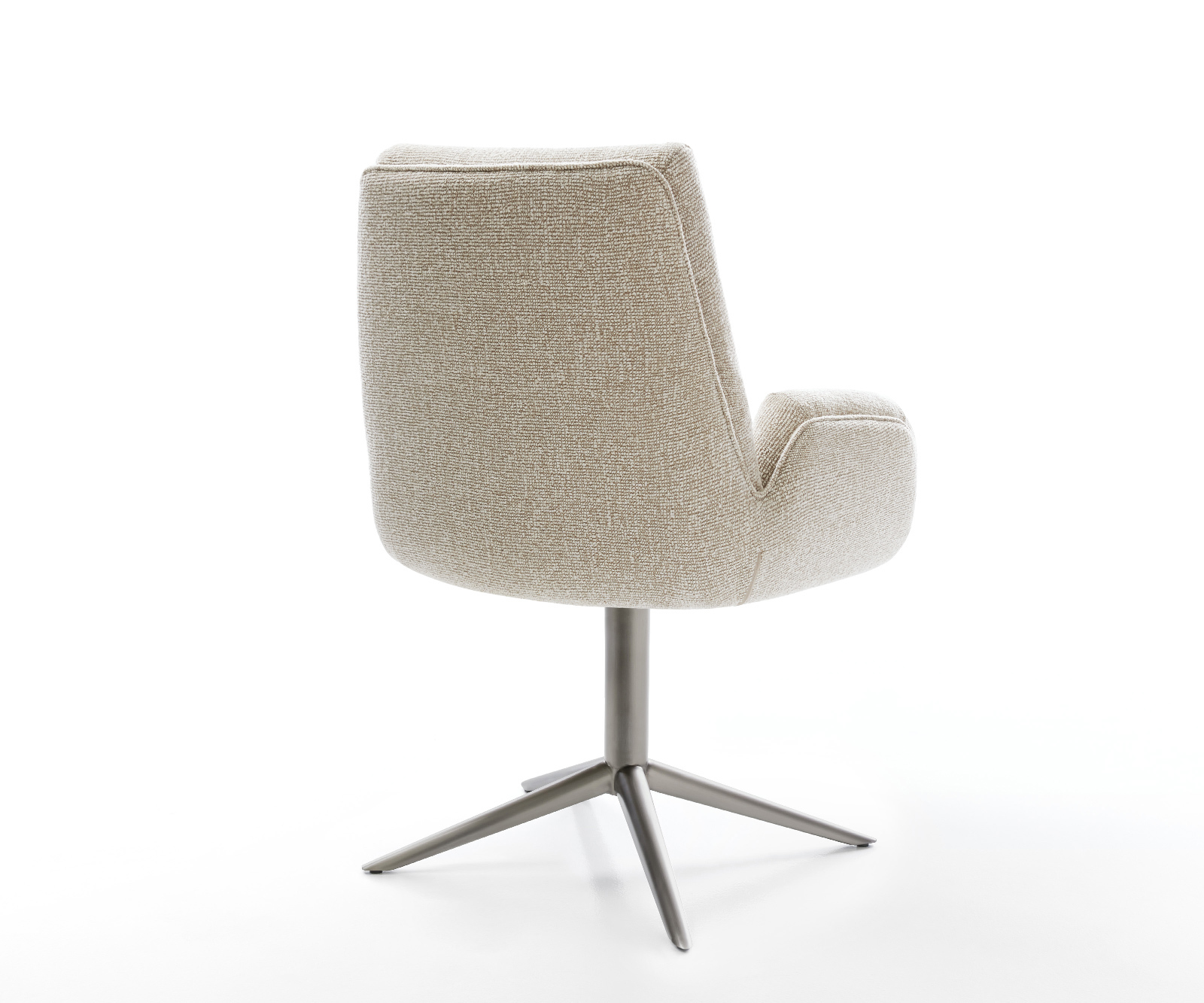 Jedálenská stolička Clea-Flex tkanina mäkký béžová podstava grafitová 360° otočný hojdacia funkcia - Image 5