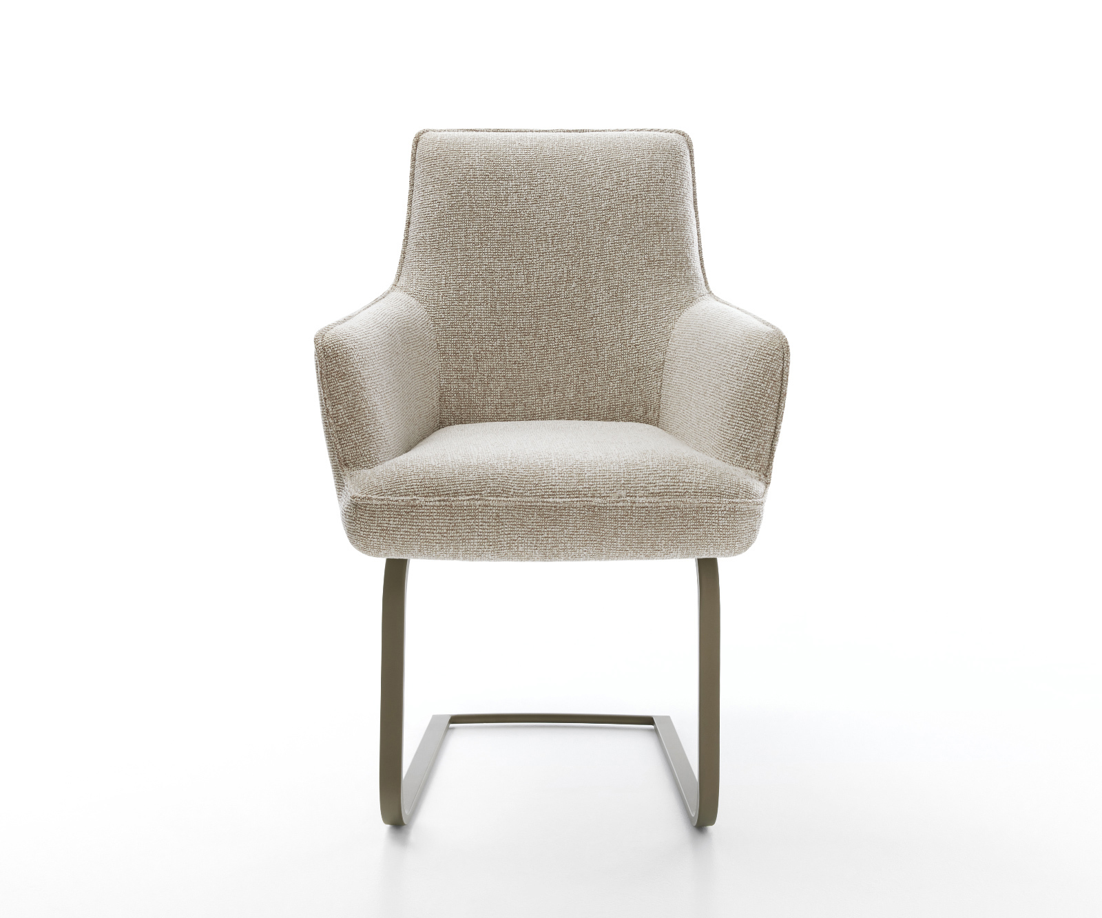 Konzolová podstava Heira-Flex s opierkami tkanina mäkký béžová konzolová podstava plochý titánová farba vrecková pružina - Image 2