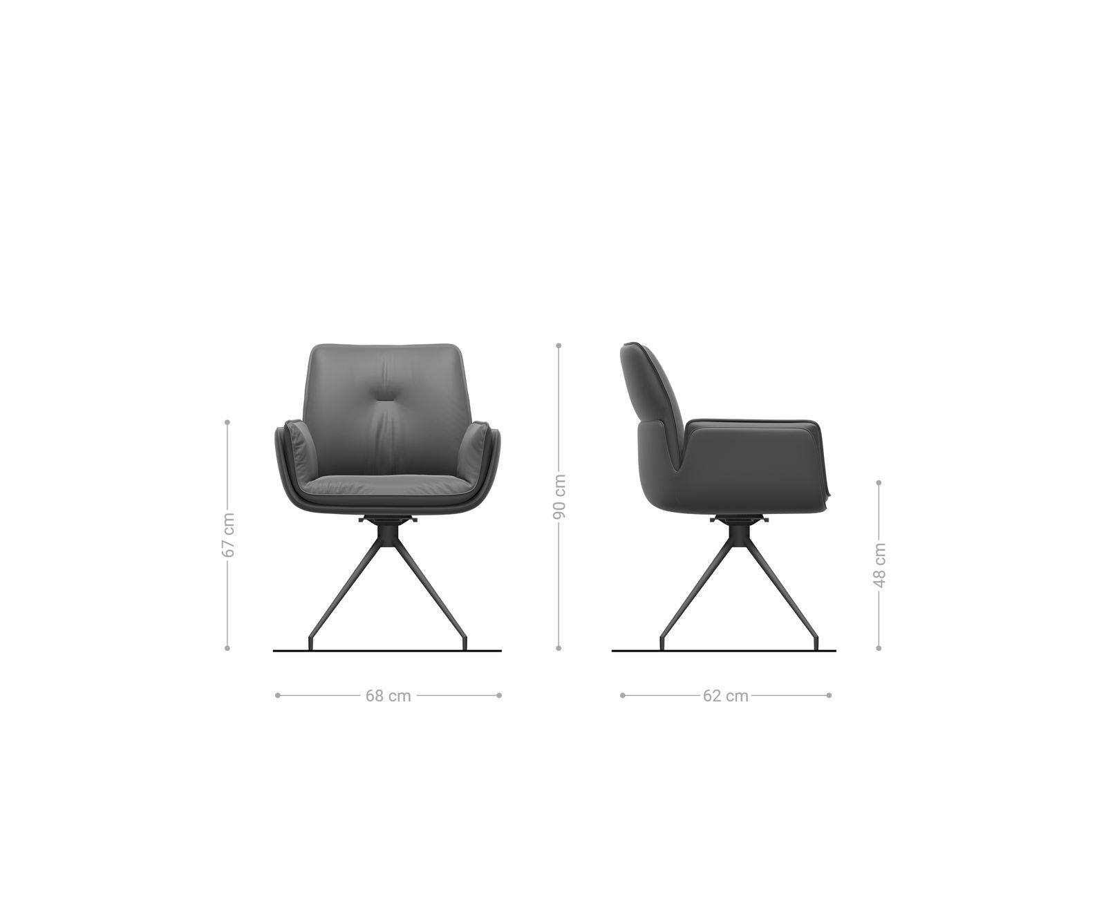 Jedálenská stolička Nela-Flex tkanina mäkký béžová krížová podstava zúžená nerezová oceľ - Image 6