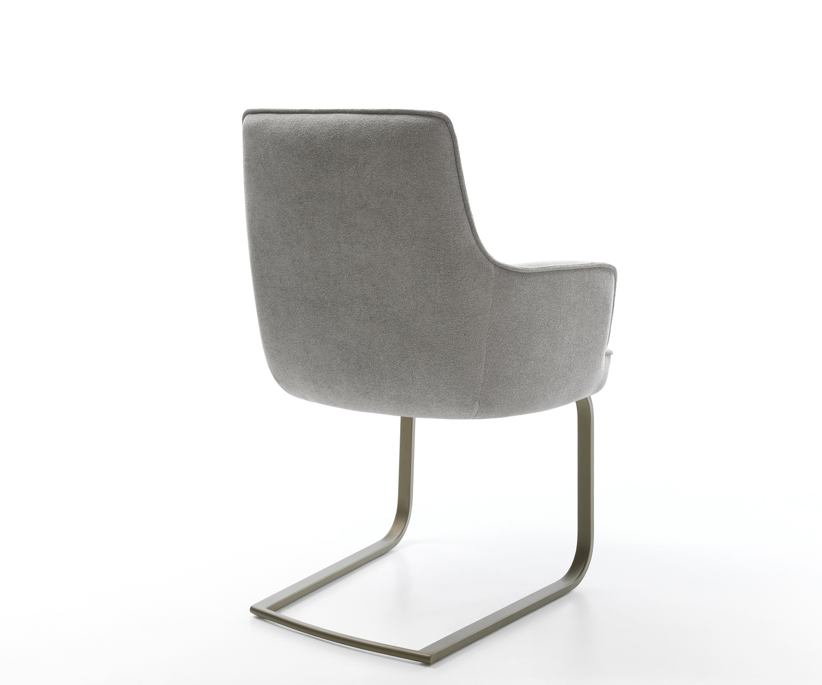 Konzolová jedálenská stolička Heira-Flex s opierkami texturovaná látka mäkká sivá konzolová jedálenská stolička plochá titánová farba vrecková pružina - Image 5