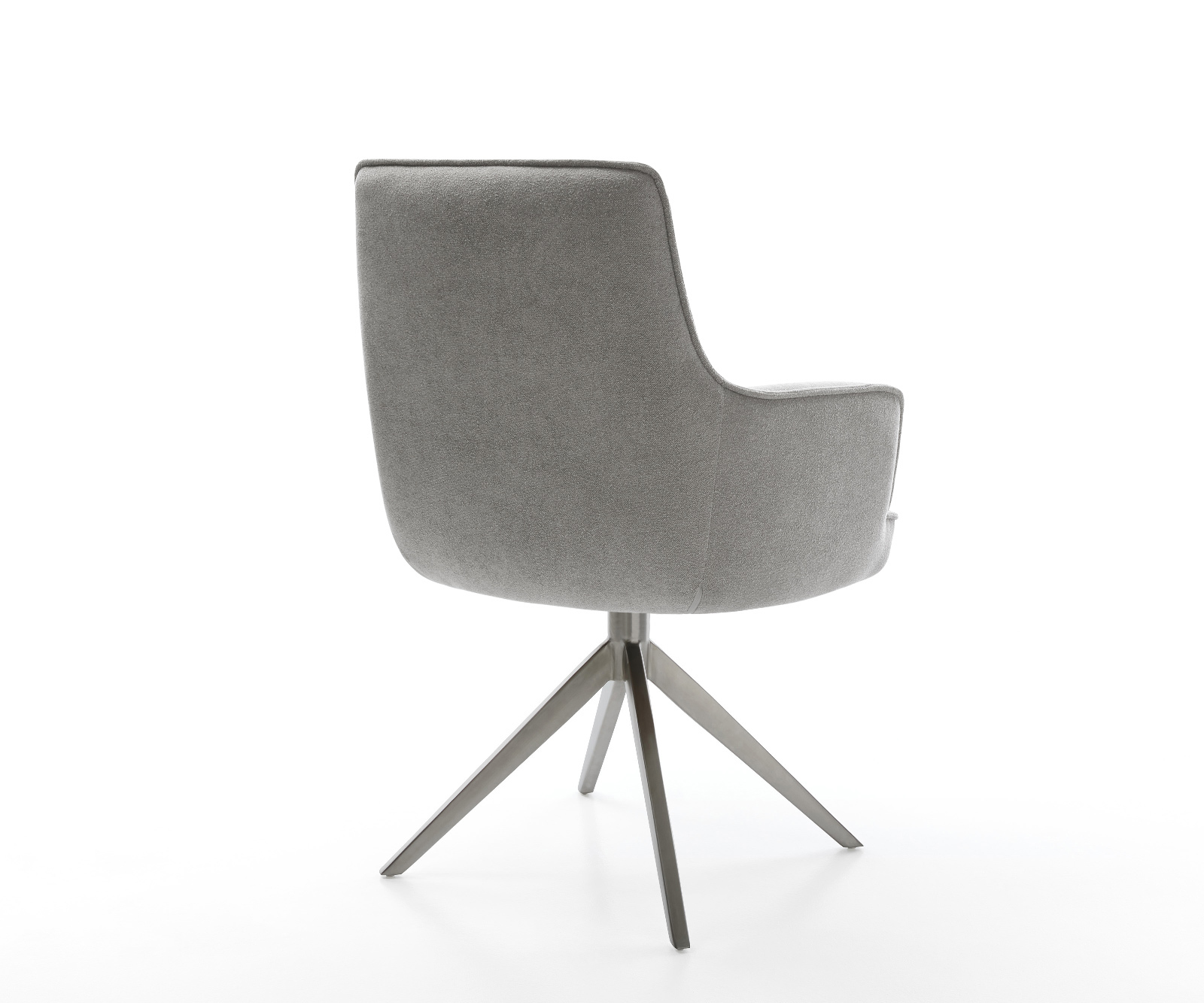 Jedálenská stolička Heira-Flex s opierkami texturovaná látka mäkká sivá krížová podstava široká grafitová 360° otočná hojdacia funkcia vrecková pružina - Image 5