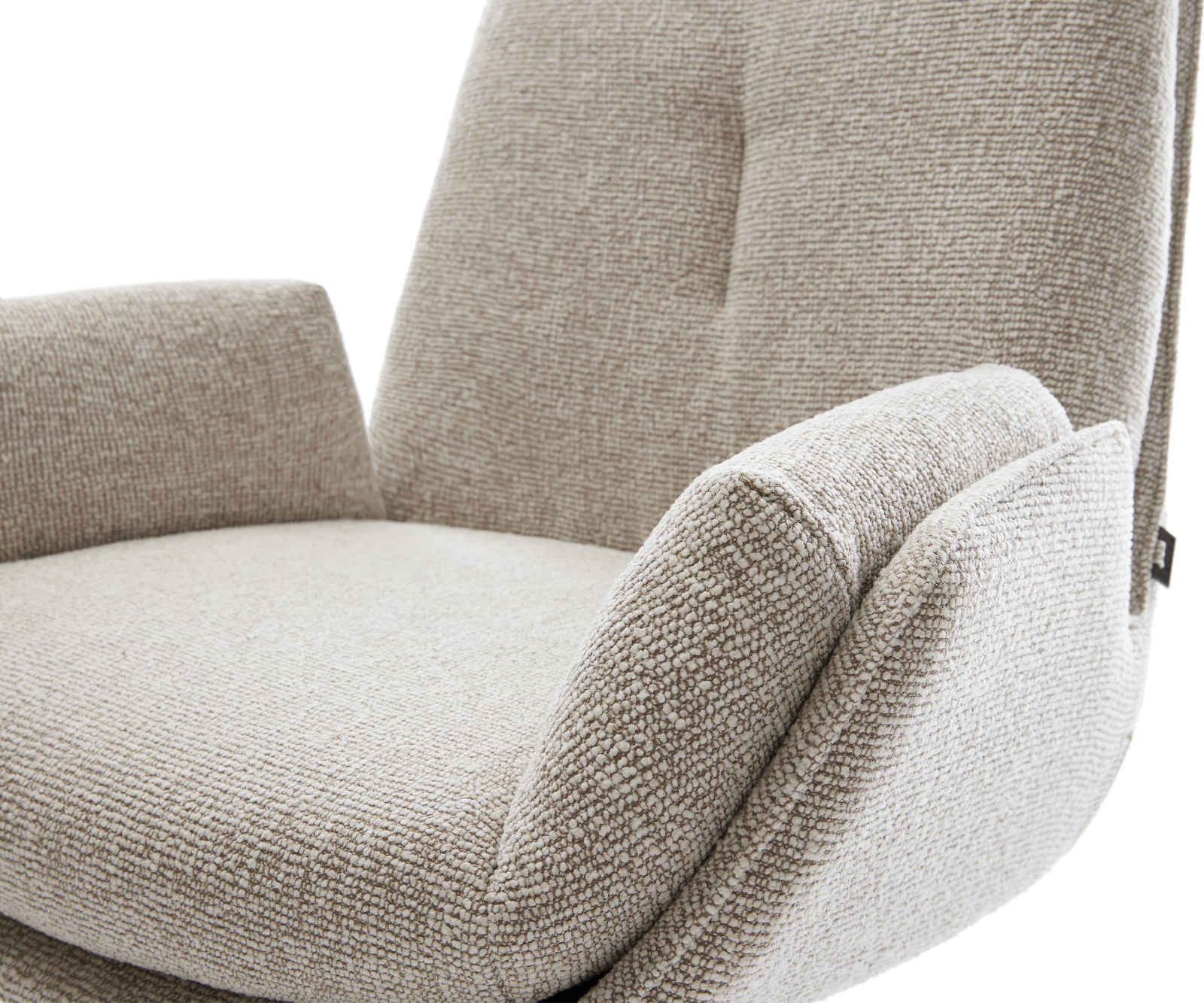 Jedálenská stolička Clea-Flex tkanina mäkký béžová tenká podstava čierna - Image 4