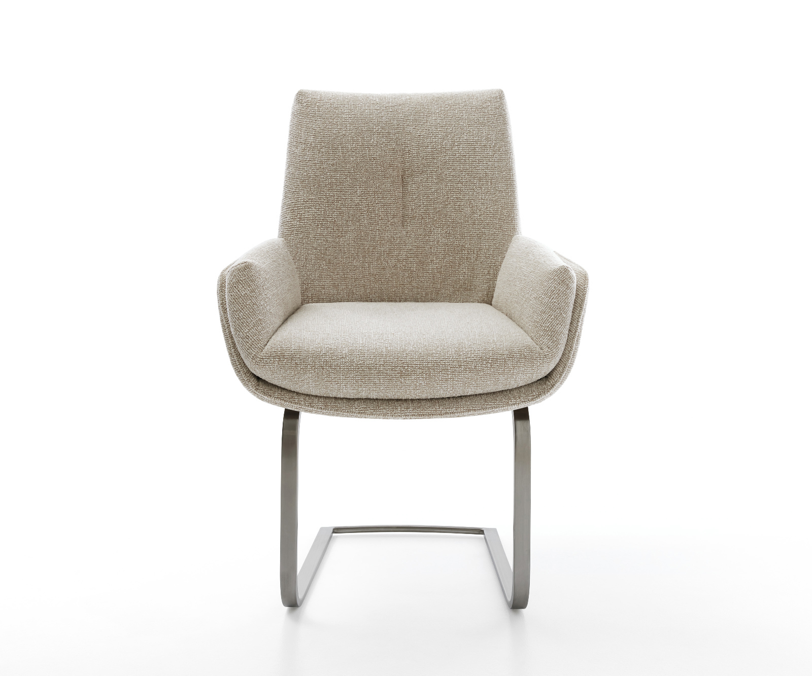 Konzolová jedálenská stolička Clea-Flex tkanina mäkká béžová konzolová plochá antracitová - Image 2