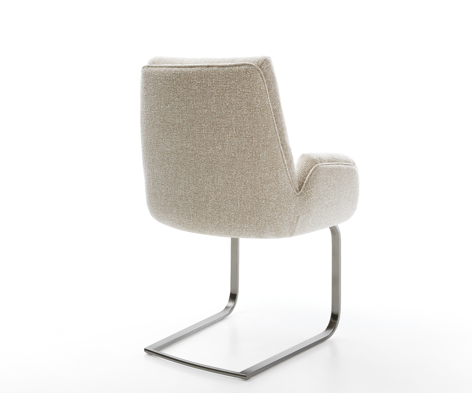 Konzolová jedálenská stolička Clea-Flex tkanina mäkká béžová konzolová plochá antracitová - Image 5