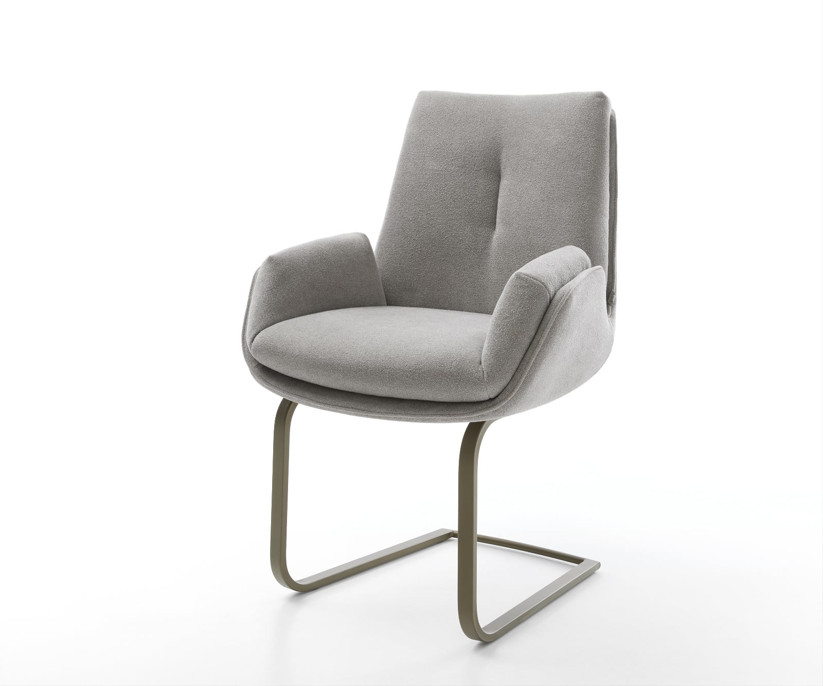 Konzolová jedálenská stolička Clea-Flex texturovaná látka mäkký sivá konzolová jedálenská stolička plochý Titánová farba