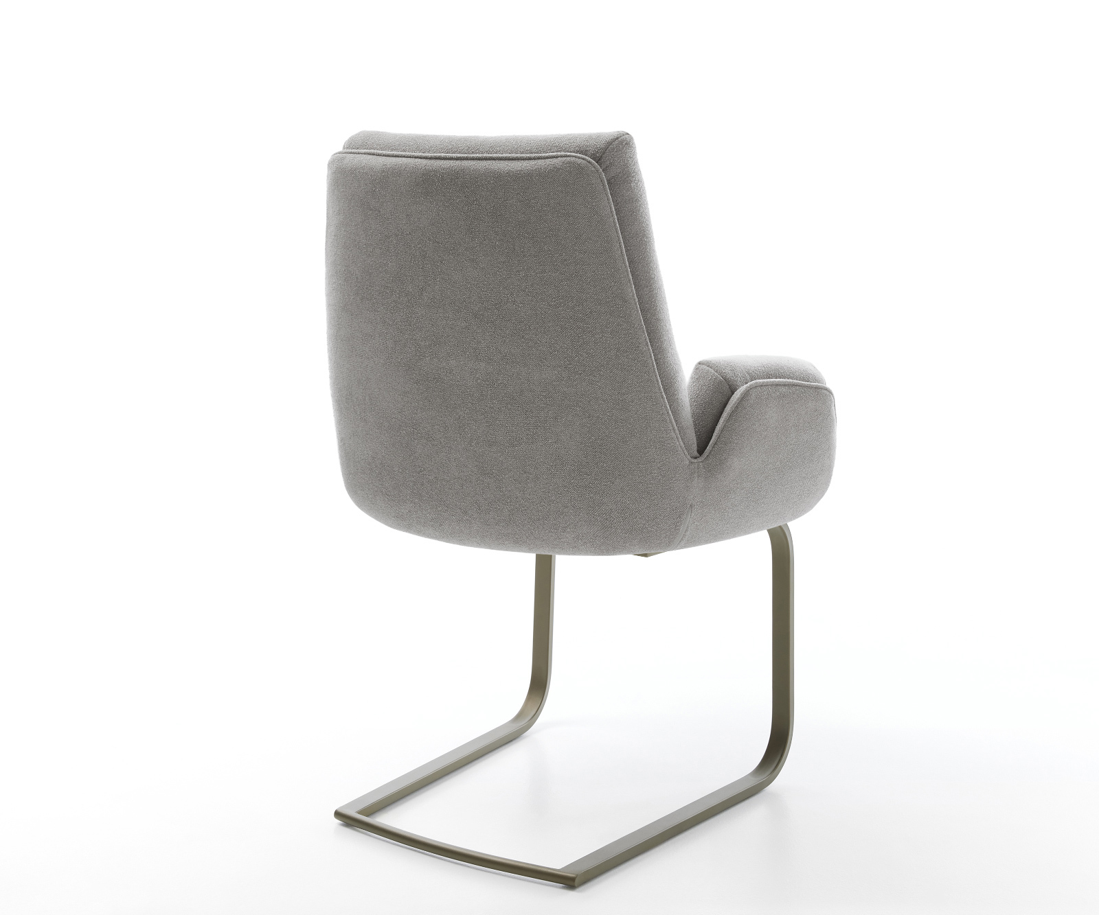 Konzolová jedálenská stolička Clea-Flex texturovaná látka mäkký sivá konzolová jedálenská stolička plochý Titánová farba - Image 5