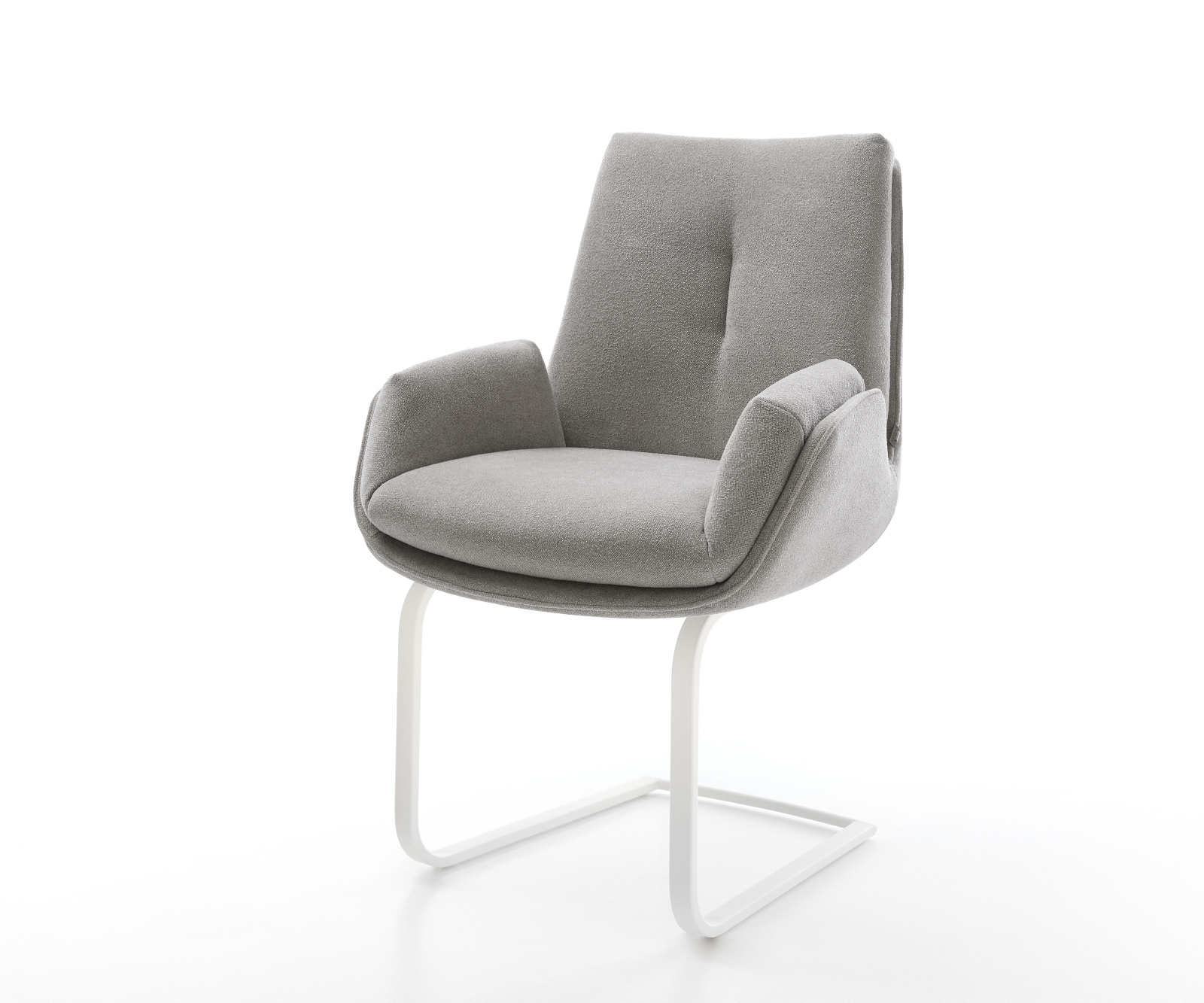 Konzolová podstava Clea-Flex texturovaná látka mäkký sivá konzolová podstava plochý biely