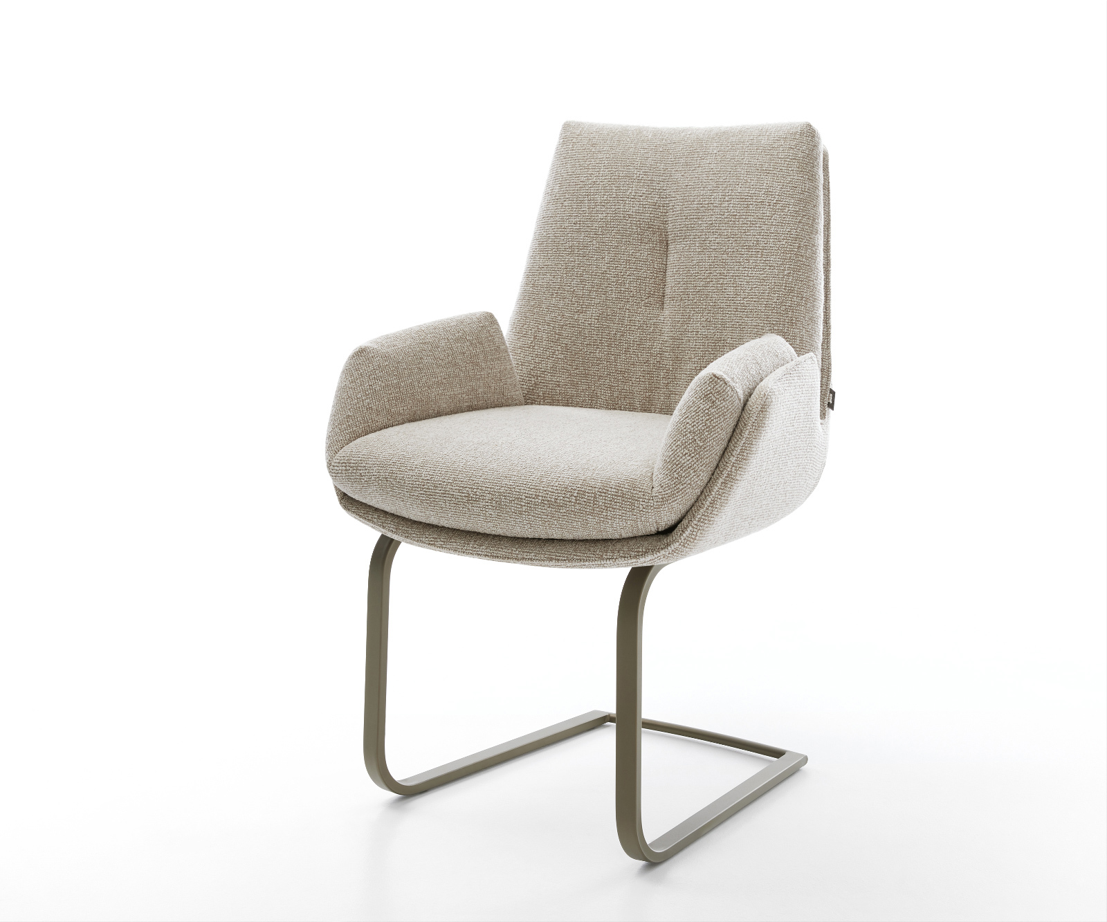 Jedálenská stolička Clea-Flex tkanina mäkká béžová jedálenská stolička plochý efektové prevedenie titánová farba