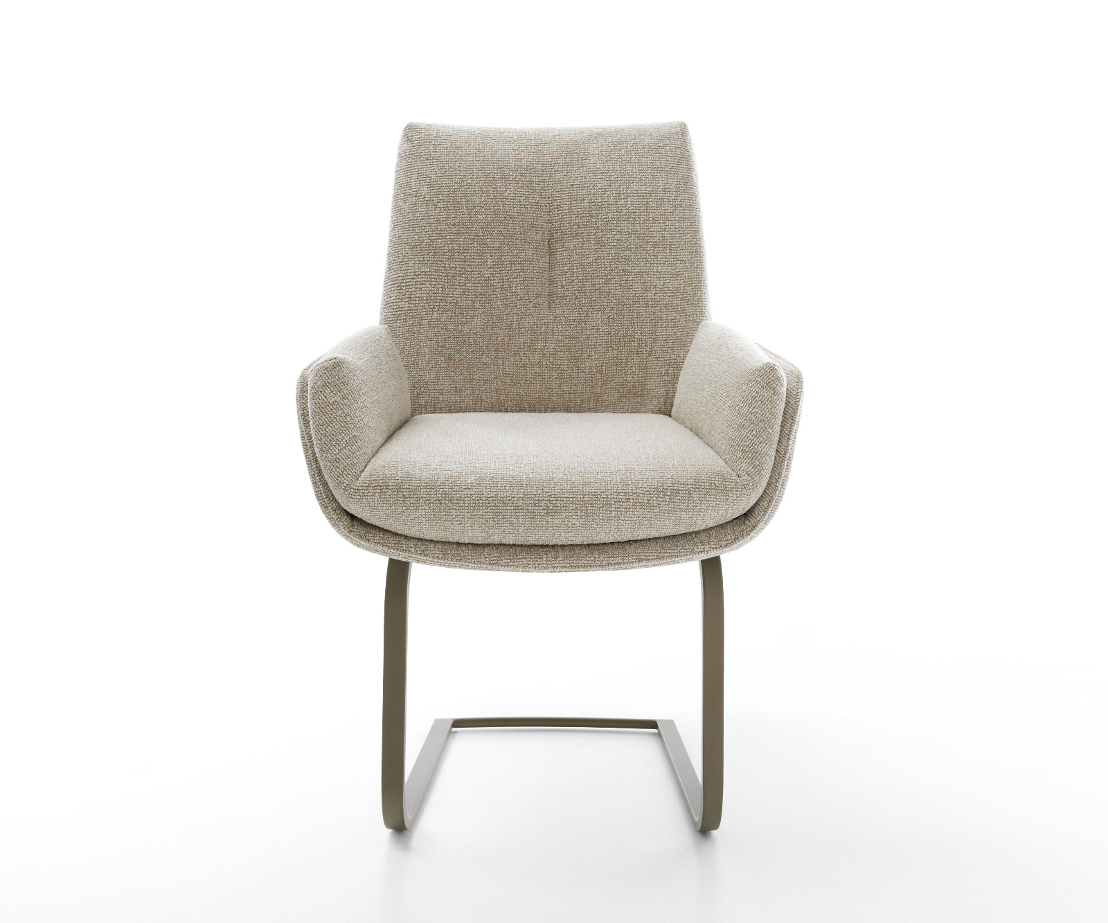 Jedálenská stolička Clea-Flex tkanina mäkká béžová jedálenská stolička plochý efektové prevedenie titánová farba - Image 2