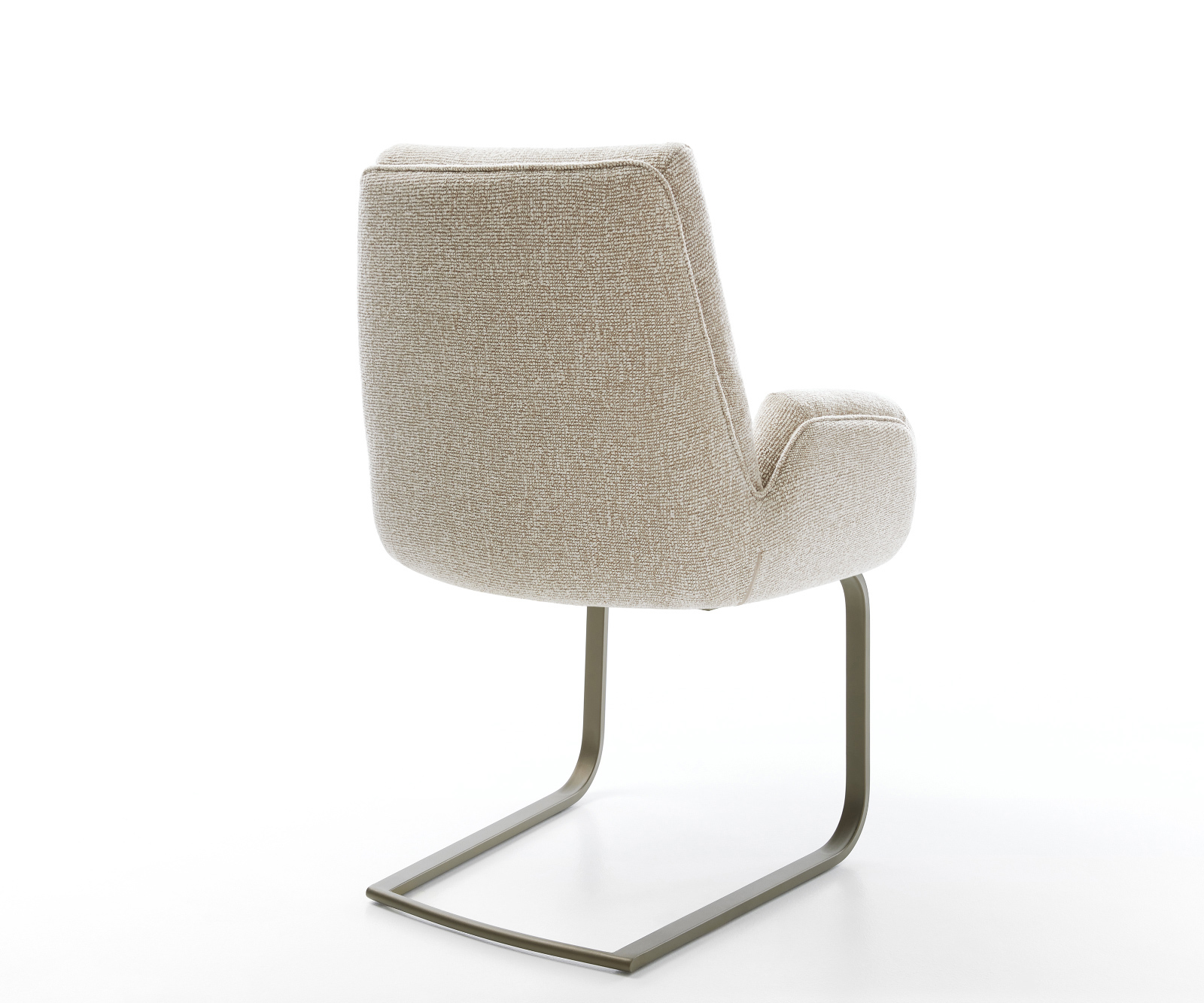 Jedálenská stolička Clea-Flex tkanina mäkká béžová jedálenská stolička plochý efektové prevedenie titánová farba - Image 5