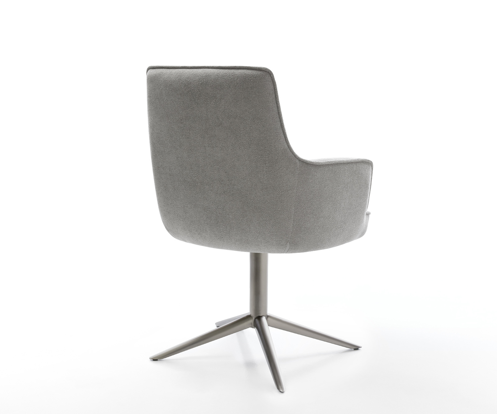 Jedálenská stolička Heira-Flex s opierkami texturovaná látka mäkký sivá krížová podstava grafitová 360° otočný hojdacia funkcia vrecková pružina - Image 5