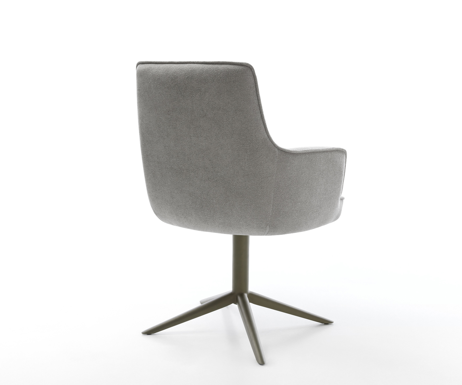 Jedálenská stolička Heira-Flex s opierkami texturovaná látka mäkký sivá krížová podstava titánová farba 360° otočný hojdacia funkcia vrecková pružina - Image 5