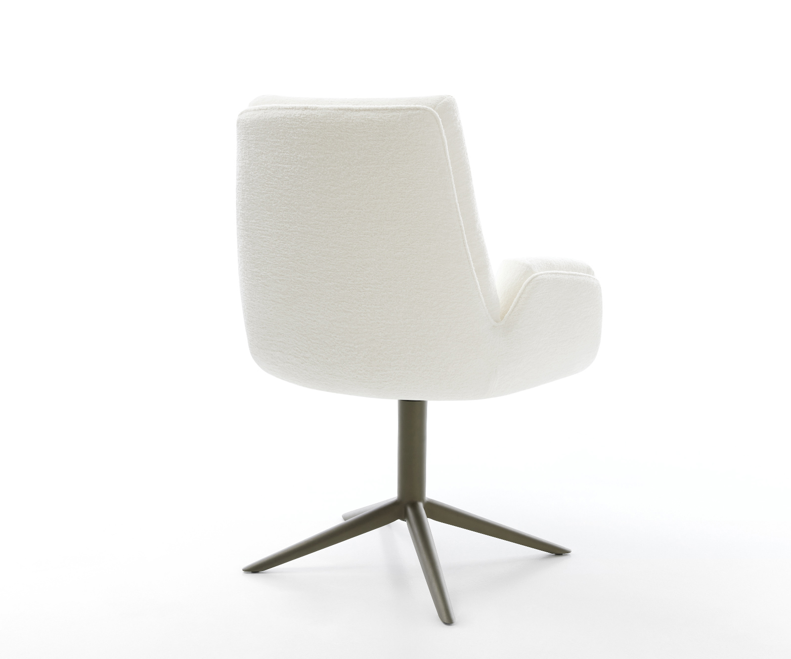 Jedálenská stolička Clea-Flex bouclé mäkký béžová podstava titánová farba 360° otočný hojdacia funkcia - Image 5