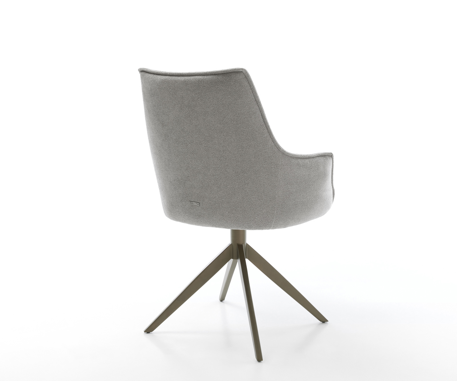 Jedálenská stolička Alja-Flex s opierkami texturovaná látka mäkká sivá krížová podstava široká titánová farba 360° otočný kolískacia funkcia vrecková pružina - Image 5