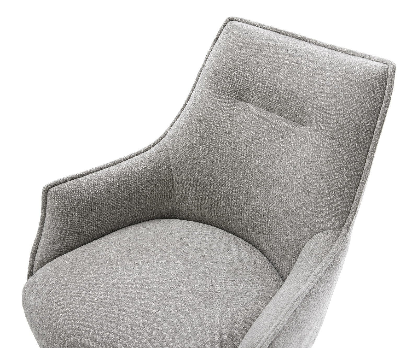 Jedálenská stolička Alja-Flex s opierkami texturovaná látka mäkký sivá krížová podstava široká grafitová 360° otočná hojdacia funkcia vrecková pružina - Image 4