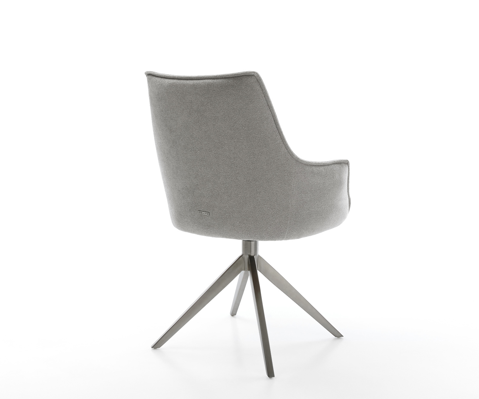 Jedálenská stolička Alja-Flex s opierkami texturovaná látka mäkký sivá krížová podstava široká grafitová 360° otočná hojdacia funkcia vrecková pružina - Image 5