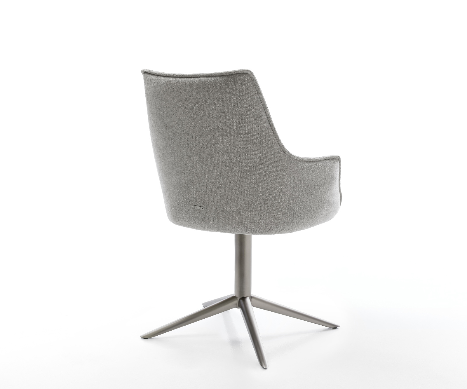 Jedálenská stolička Alja-Flex s opierkami texturovaná látka mäkká sivá krížová podstava grafitová 360° otočná hojdacia funkcia vrecková pružina - Image 5